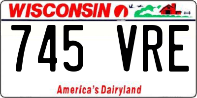 WI license plate 745VRE