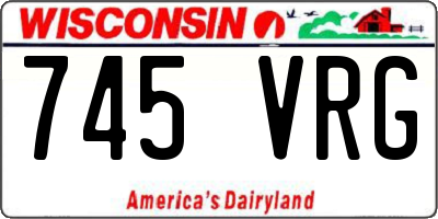 WI license plate 745VRG