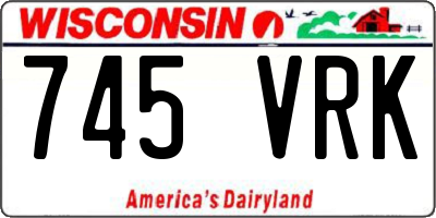 WI license plate 745VRK