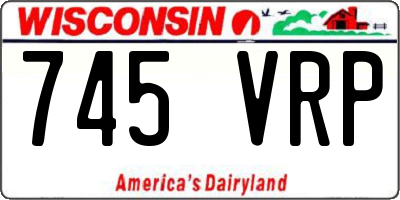 WI license plate 745VRP