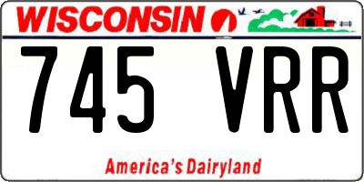 WI license plate 745VRR