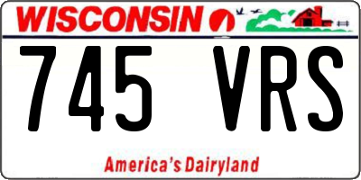 WI license plate 745VRS