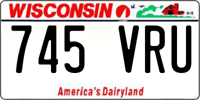 WI license plate 745VRU