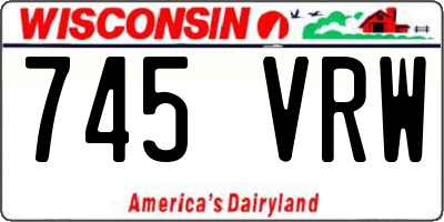 WI license plate 745VRW