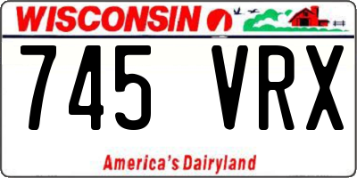 WI license plate 745VRX