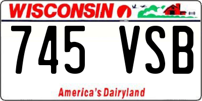 WI license plate 745VSB