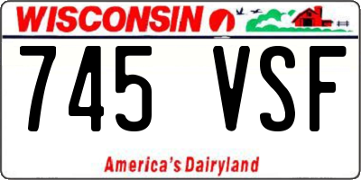 WI license plate 745VSF