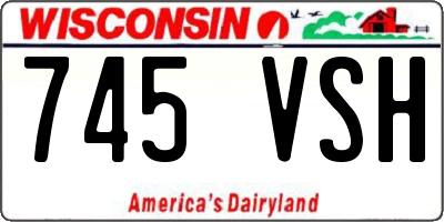 WI license plate 745VSH