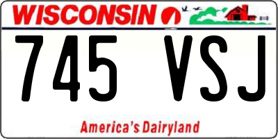 WI license plate 745VSJ