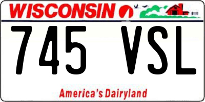 WI license plate 745VSL