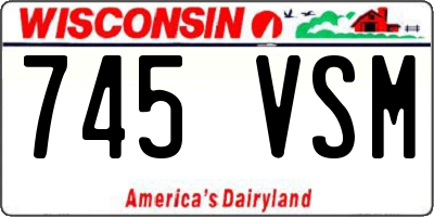 WI license plate 745VSM