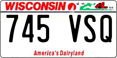 WI license plate 745VSQ