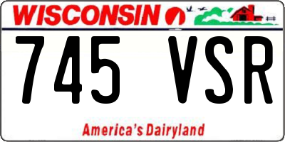 WI license plate 745VSR