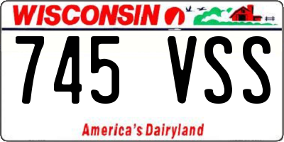 WI license plate 745VSS