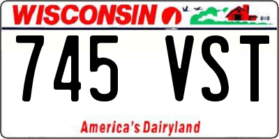 WI license plate 745VST