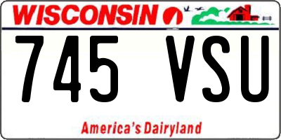 WI license plate 745VSU