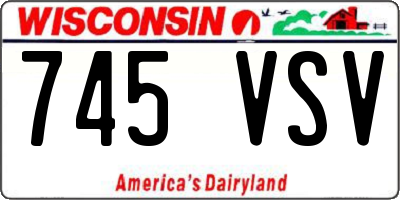 WI license plate 745VSV