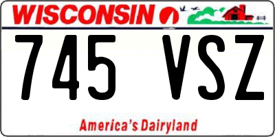 WI license plate 745VSZ