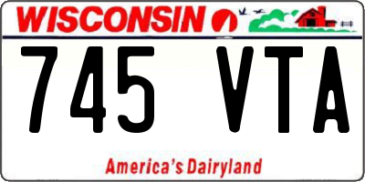 WI license plate 745VTA