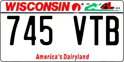 WI license plate 745VTB