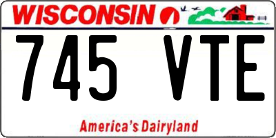 WI license plate 745VTE