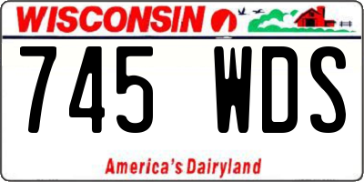 WI license plate 745WDS