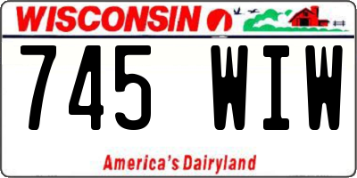 WI license plate 745WIW