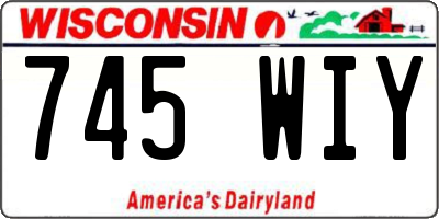 WI license plate 745WIY