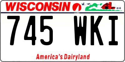 WI license plate 745WKI