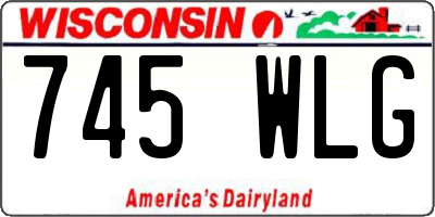 WI license plate 745WLG