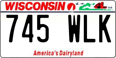 WI license plate 745WLK