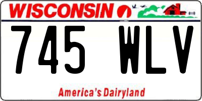 WI license plate 745WLV