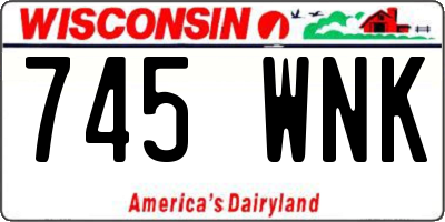 WI license plate 745WNK
