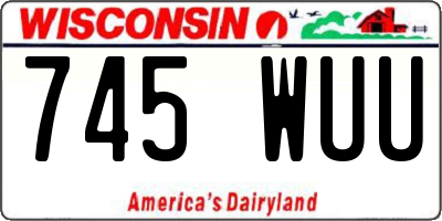 WI license plate 745WUU