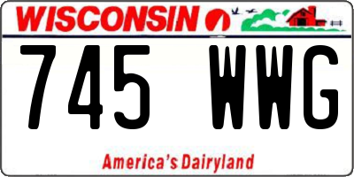 WI license plate 745WWG