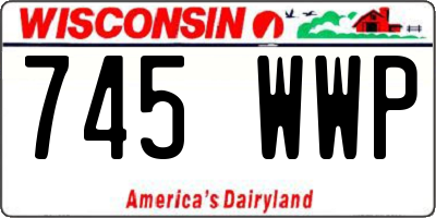 WI license plate 745WWP