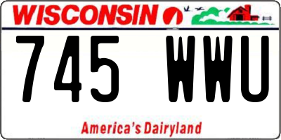 WI license plate 745WWU