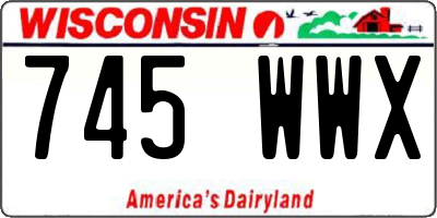 WI license plate 745WWX