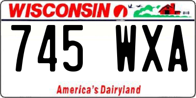 WI license plate 745WXA