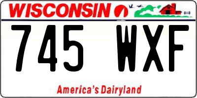 WI license plate 745WXF