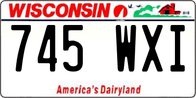 WI license plate 745WXI
