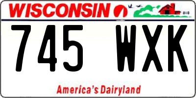 WI license plate 745WXK