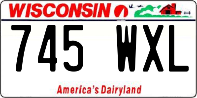 WI license plate 745WXL