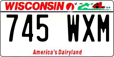 WI license plate 745WXM