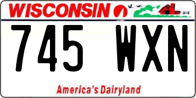 WI license plate 745WXN