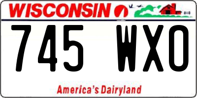 WI license plate 745WXO