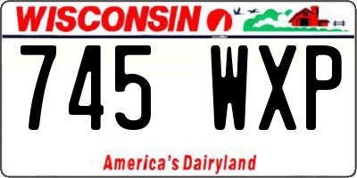 WI license plate 745WXP