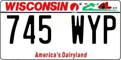 WI license plate 745WYP