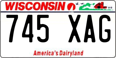 WI license plate 745XAG