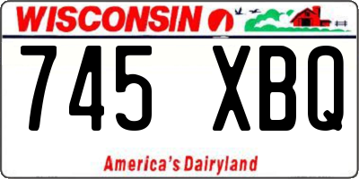 WI license plate 745XBQ